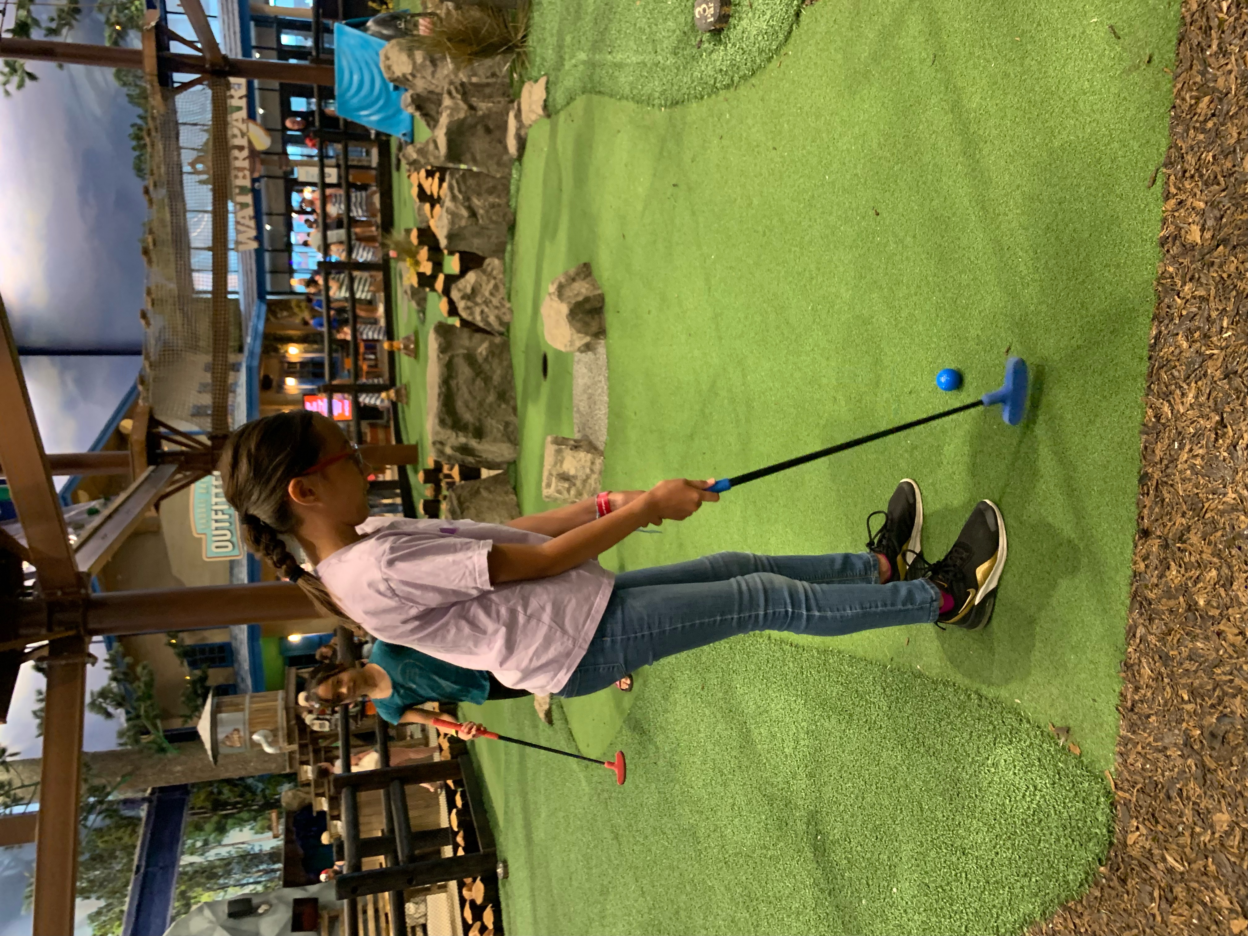 Howl in One miniature golf at Great Wolf Lodge in Mateca, California