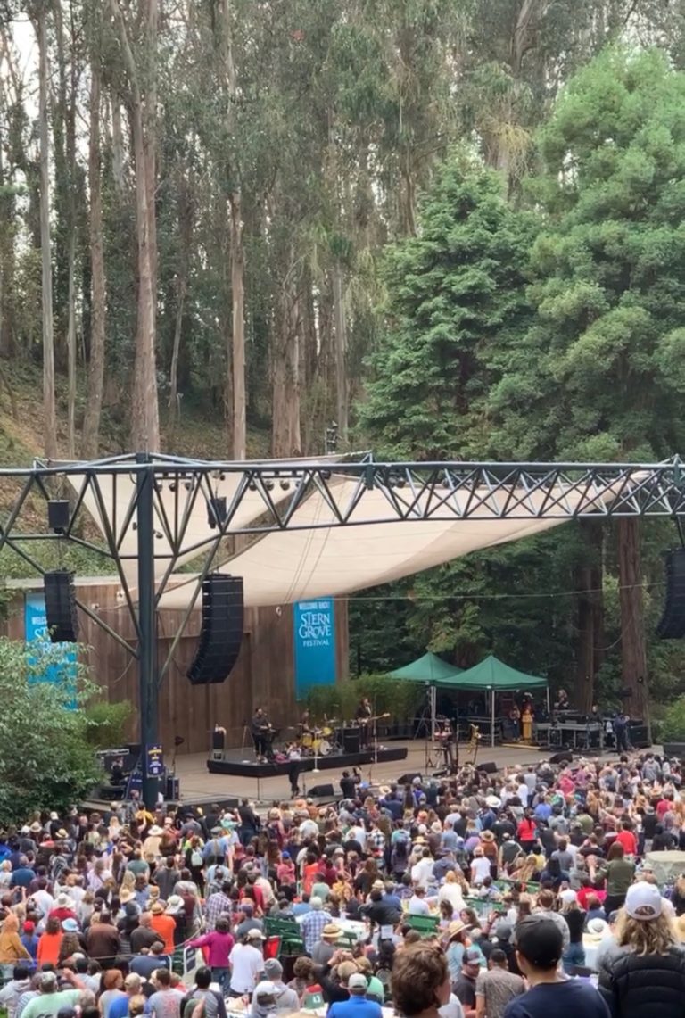 the stage and audience at the 2021 Stern Grove Music festival