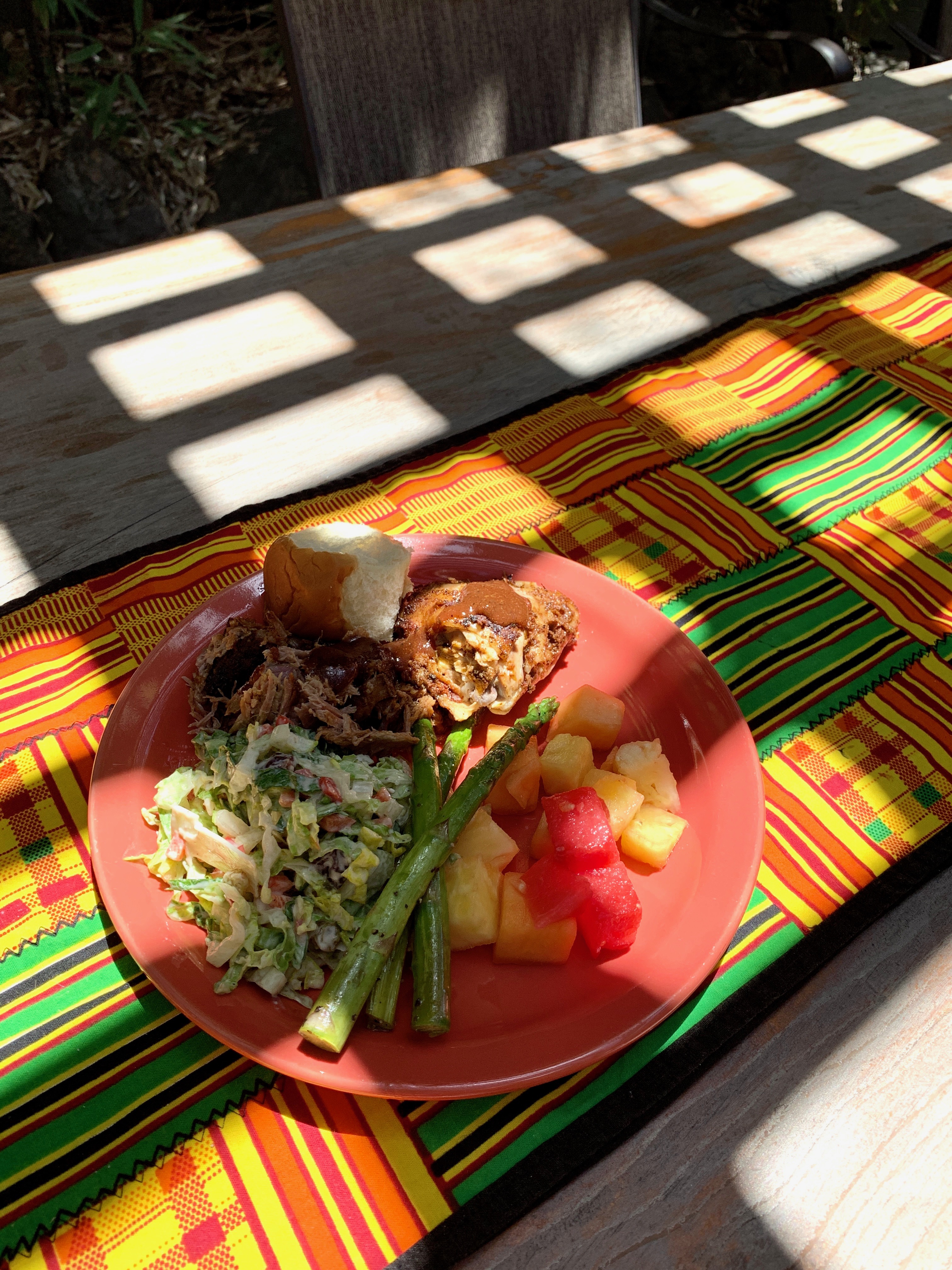 BBQ plate served at Safari West