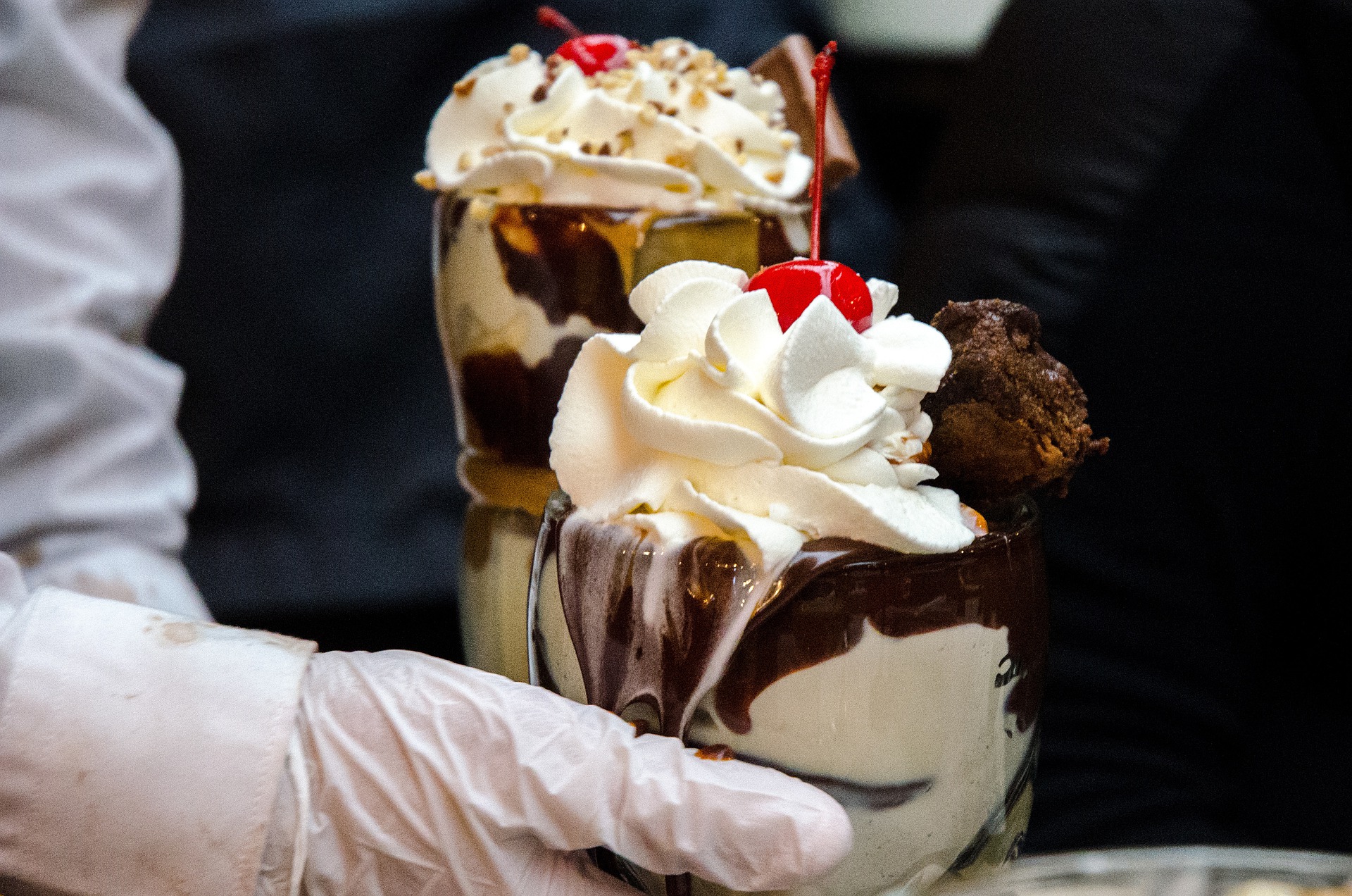 Chocolate sundaes from Ghirardelli Square