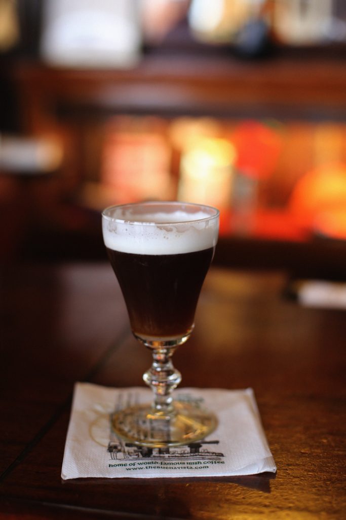 a glass of irish coffee at Buena Vista Cafe San Francisco, California