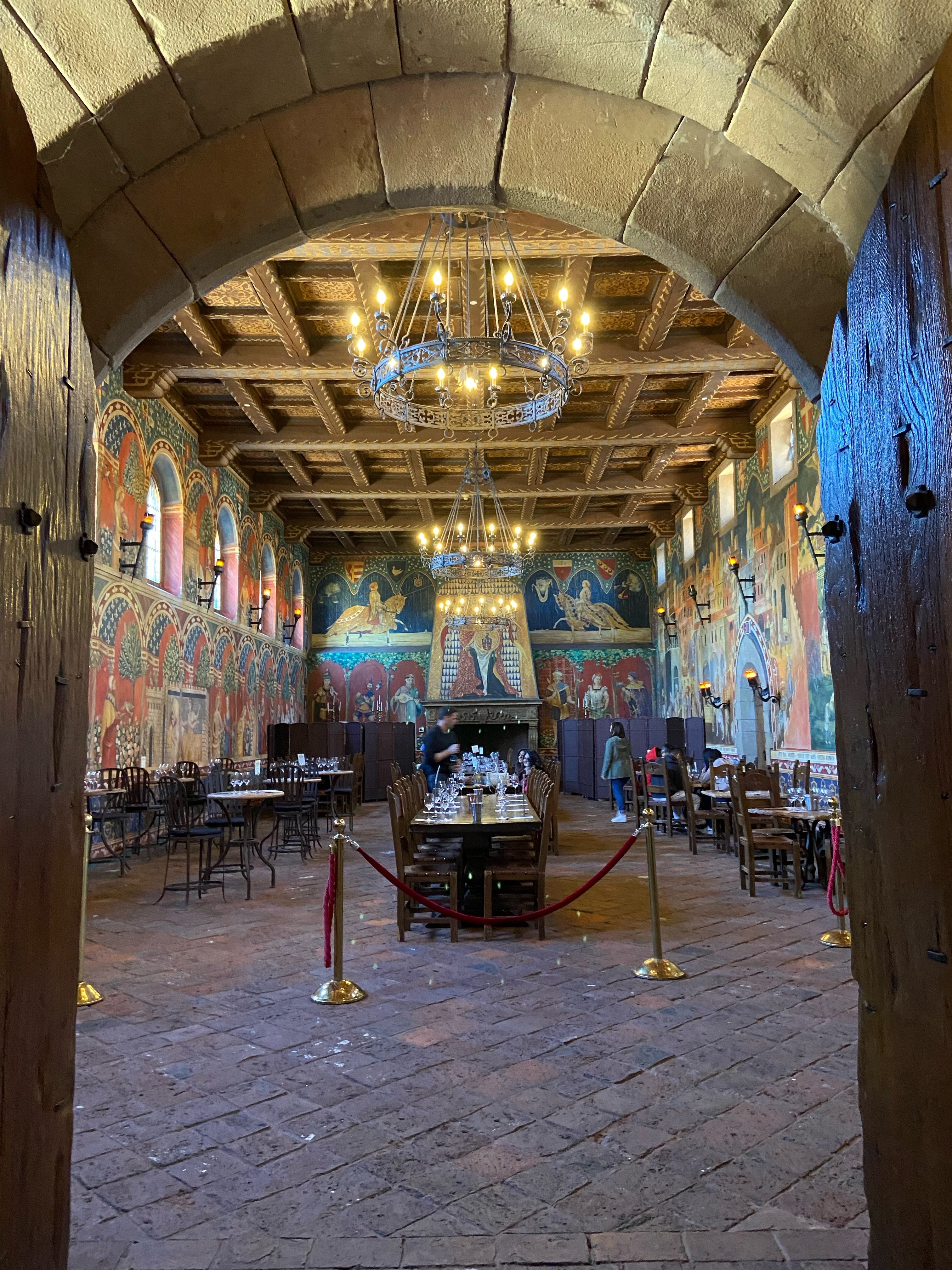 the Great Hall at Castello di amorosa