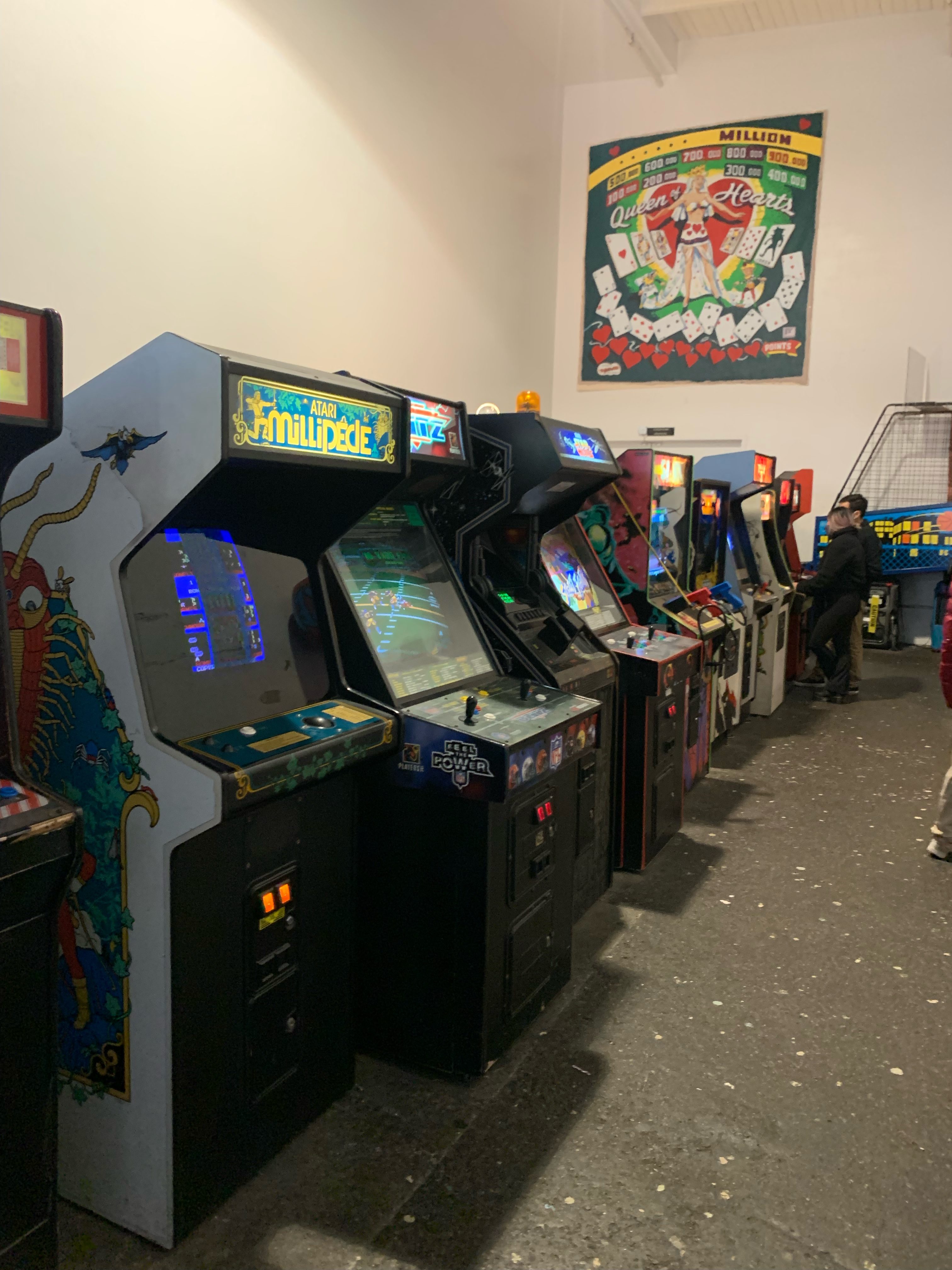 rows of arcade games at Musee Mecanique in San Francsico