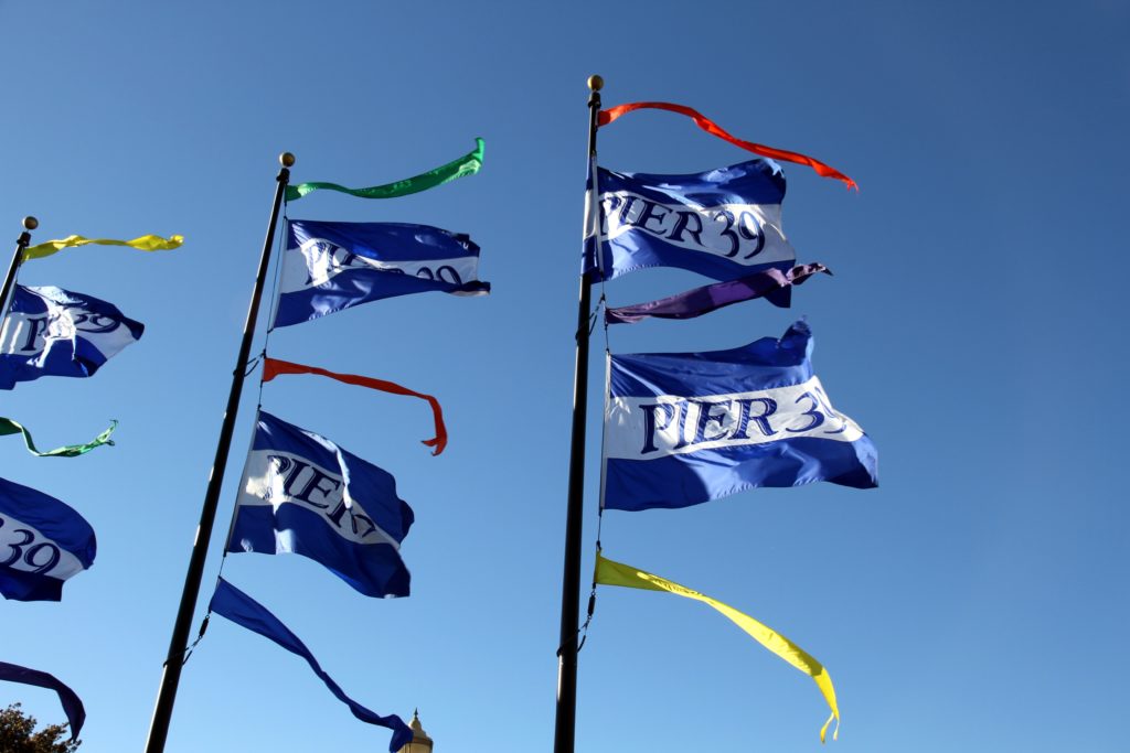 pier 39 flags in san francisco