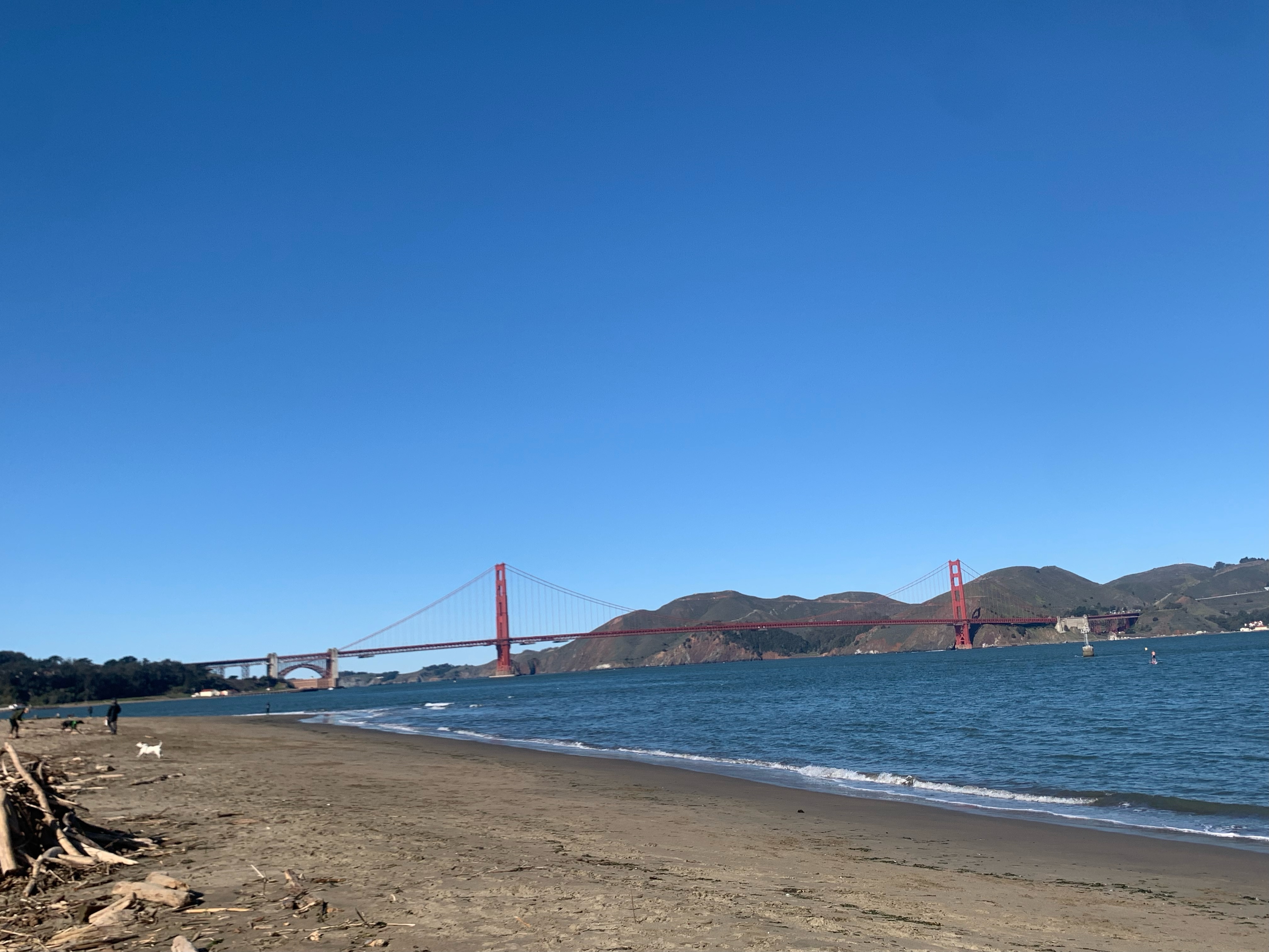 Golden Gate Bridge from Crissy Field East Beach in San Francsico