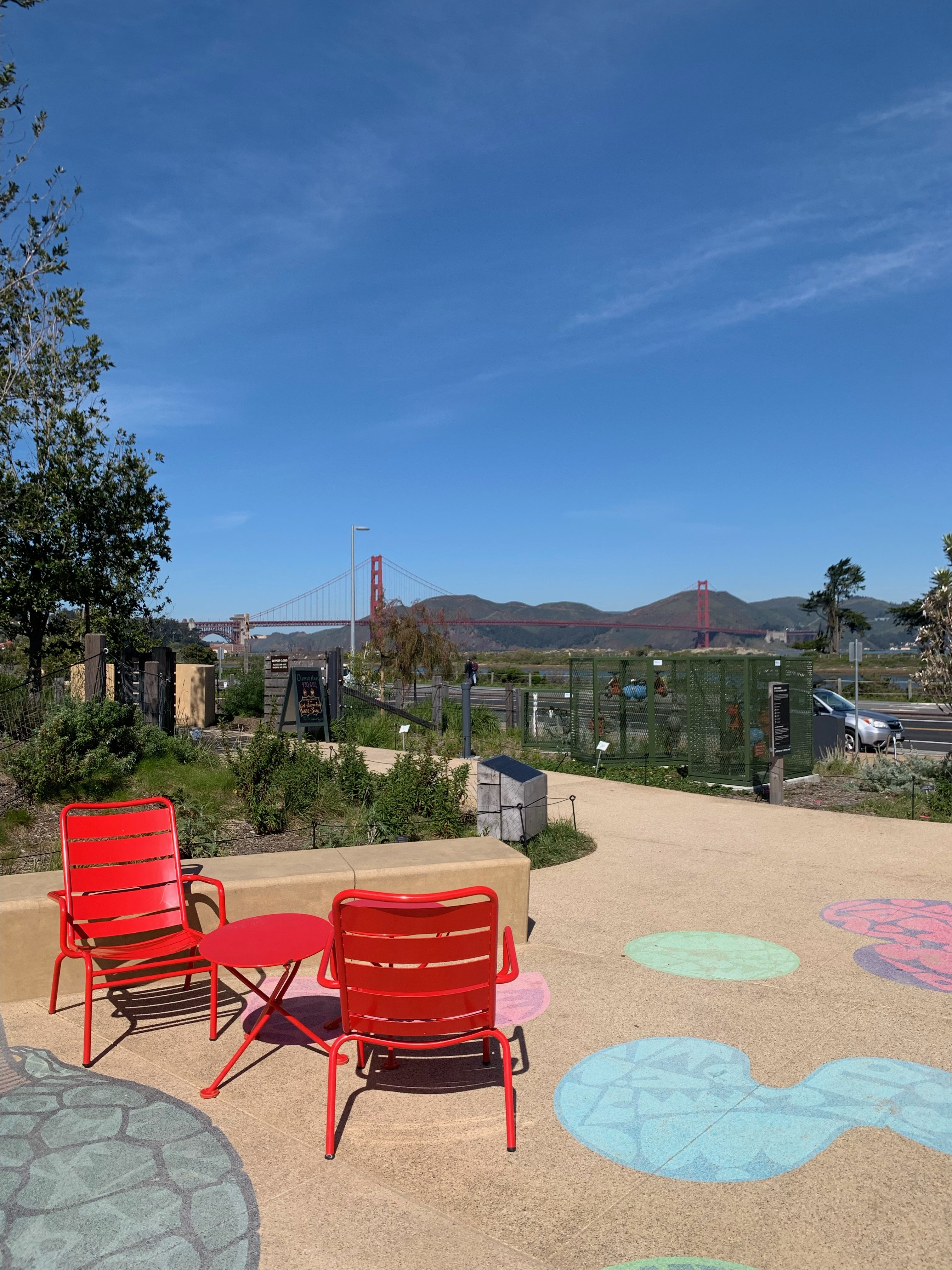 red chairs at the Presidio Tunnel Tops