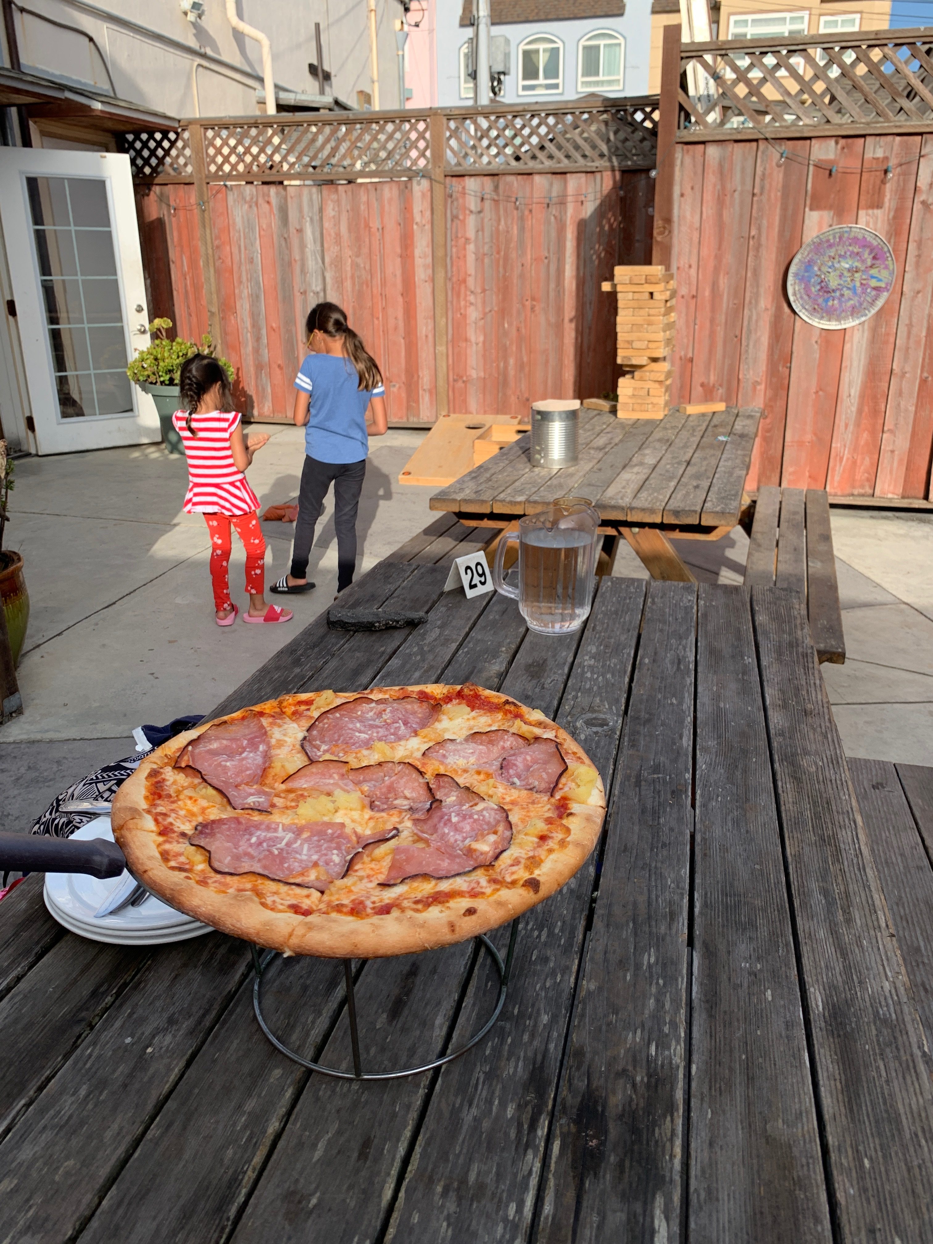 pizza and outdoor play