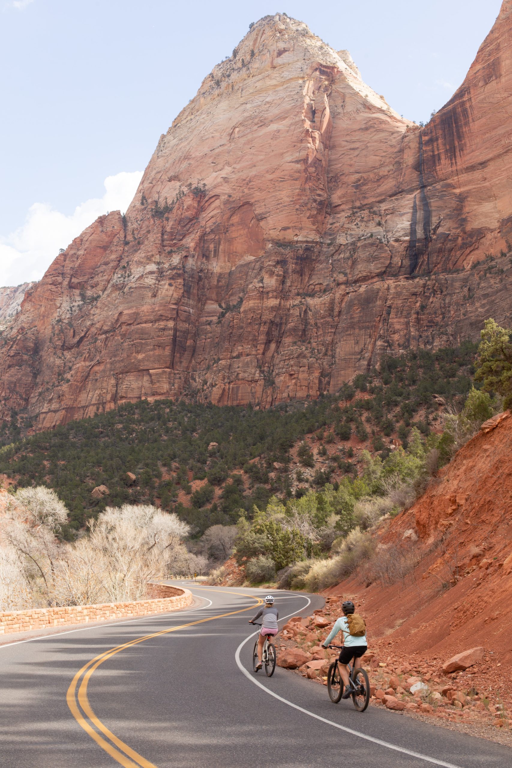 people biking in zion